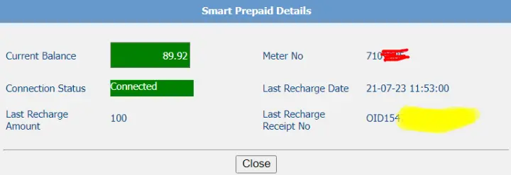 sbpdcl smart meter balance show 2