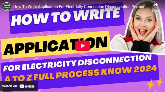 how to write application for permanent line disconnection