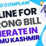 Incorrect Meter Reading Online Complain Process in Jammu Kashmir Bijali Bibhag