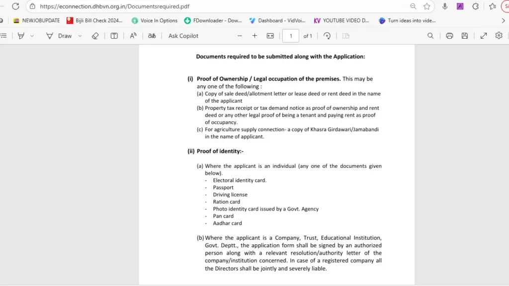 Dakshin Haryana Bijali Vitran Nigam Ltd New Connection Form Download & Fill out Full Process Details